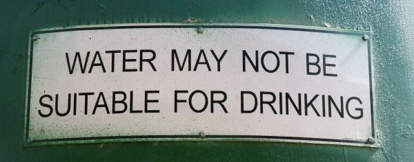 Water may not be suitable for drinking